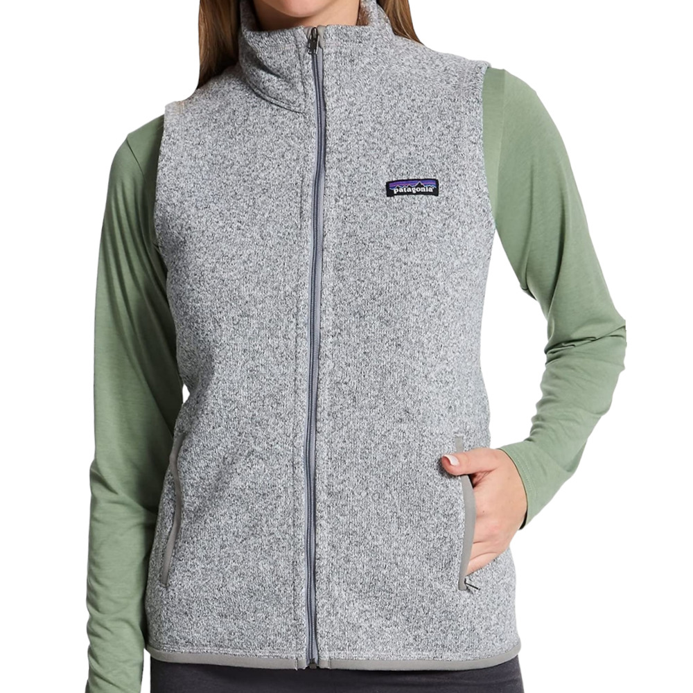 Patagonia Women's W's Better Sweater Birch White Fleece Vest Size Medium